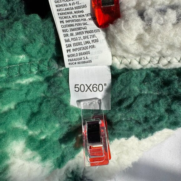 American Eagle Green/Blue Plaid Tree Throw 50 x 60 - Picture 10 of 13